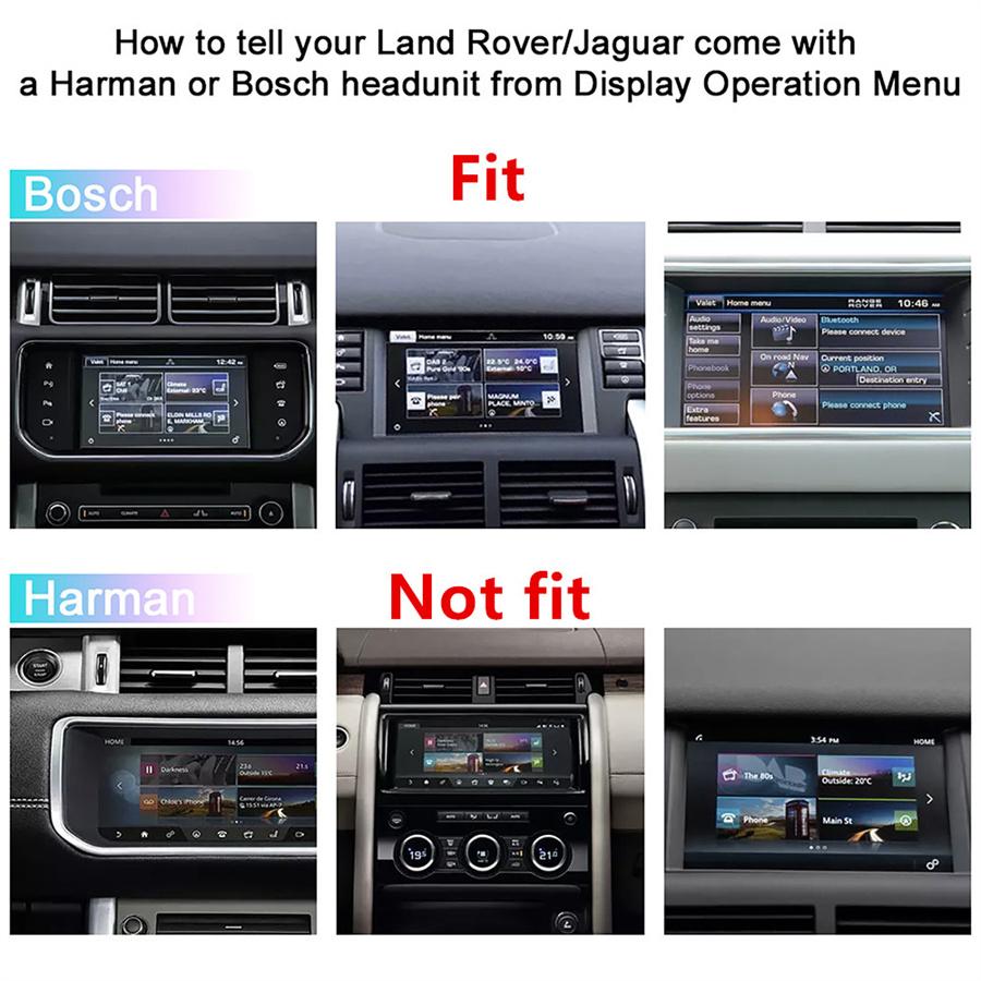 Upgrade Decoder Box muItimedia interface CarPlay Android auto Retrofit Kit for Original Screen JAGUAR/Land Rover Bosch head unit with 8inch screen
