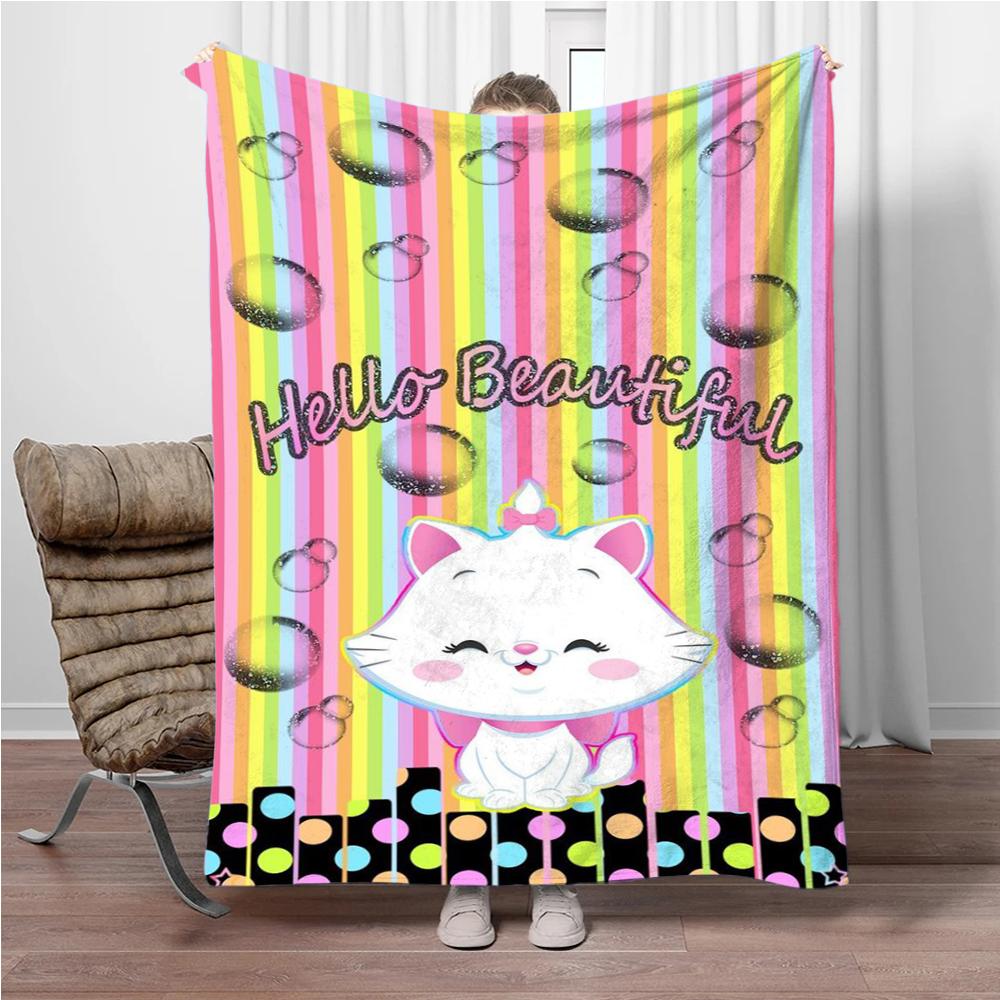31 Style Disney Cute Cat Marie Printed Blanket Soft Warm Throw Flannel For Children And Adult Bed Sofa Outdoor Travel Girl Gifts