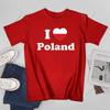 Unisex Unisex Ich liebe Polen Polska Ich liebe Polen Polnisches T-Shirt T-Shirts WoUnisex Jungen 100% Baumwolle T-Shirt