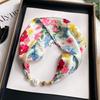 Fashion Career Decoration Clavicle Chain Accessories Magnetic Buckle Silk Scarf Pearl Necklace Women's Lazy Neck Scarf