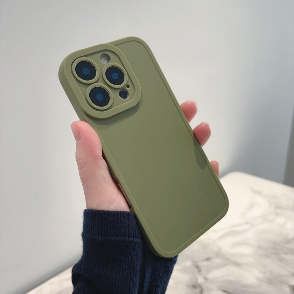 

Роскошный мягкий матовый однотонный чехол для телефона iPhone 16 15 14 Plus 13 12 11 Pro Max X XR XS простой противоударный бампер задняя крышка For iPhone 13&Silicon