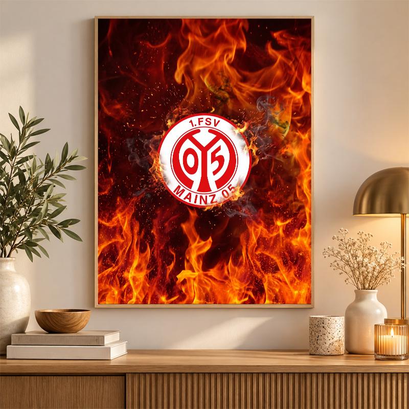 Mainz FC Diamond Painting Kit 5D Full Drill DIY Diamond Mosaic Wall Art Home Decor