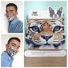 Unisex Funny 3D Printed Doggy Cat Puppy Masks Cute Couple Personality Winter Face Masks Cotton Anti-