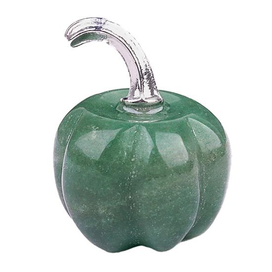 Natural Stone Pumpkin Figurine Mini Carved Gemstone Pumpkin Statue Healing Stones Ornaments for Fall Harvest Thanksgiving Halloween Home Decor