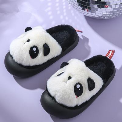 Cute Cartoon Fluffy Slippers Women House Shoes Winter Warm Plush Women's Home Slippers Funny Animal Unisex Cotton Slippers Woman