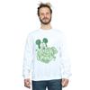 Disney Mens Mickey Mouse Shamrock Pizza Sweatshirt