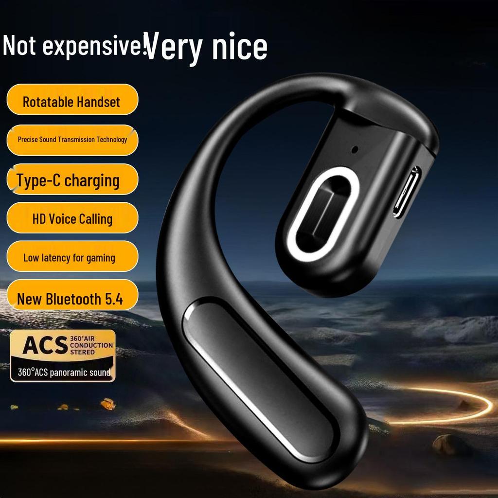 Z70 Wireless Bluetooth 5.4 Ear-hook Headset with Noise Cancelling and High Volume