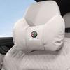 High-end Leather Car Seat Headrest Memory Foam Comfort Neck Pillow For Alfa Romeo 4C 159 166 Spider Giulia Giulietta 156 147 GT