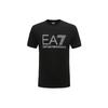 EA7 Logo Print Crew Neck Solid Short Sleeve T-Shirt Men Tops Black 3KPT62-PJ03Z-1200