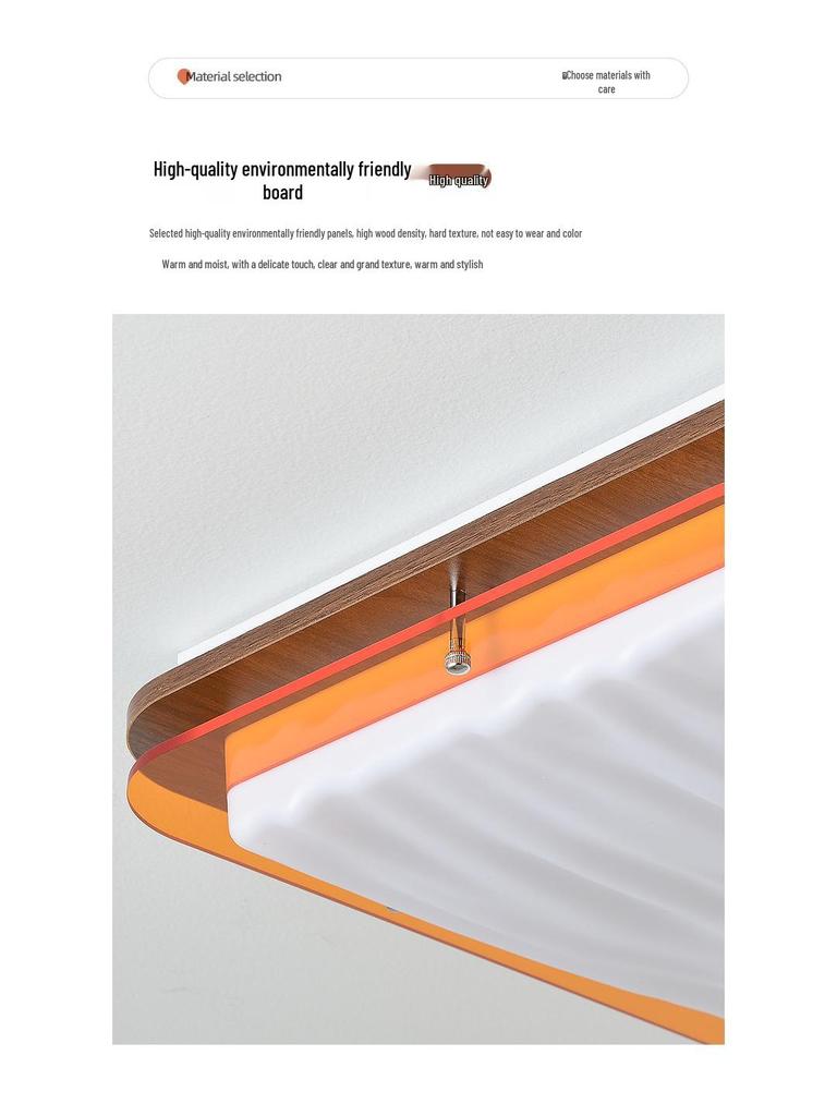 2025 Chinese Bauhaus Retro Rectangular Ceiling Light: High-End Living Room Fixture