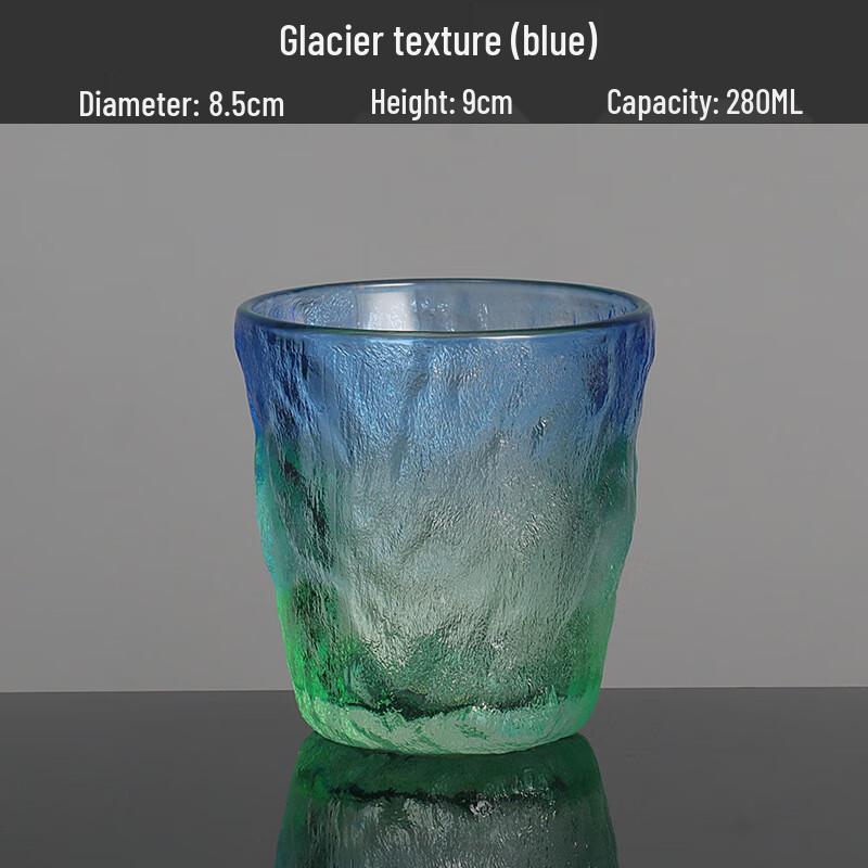 Glacier Pattern Glass Mouthwash Cup