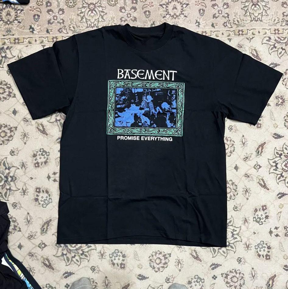 Basement Band UK hardcore ShortSleeve Black Shirt Cotton Full Size S-5XL S разноцветный