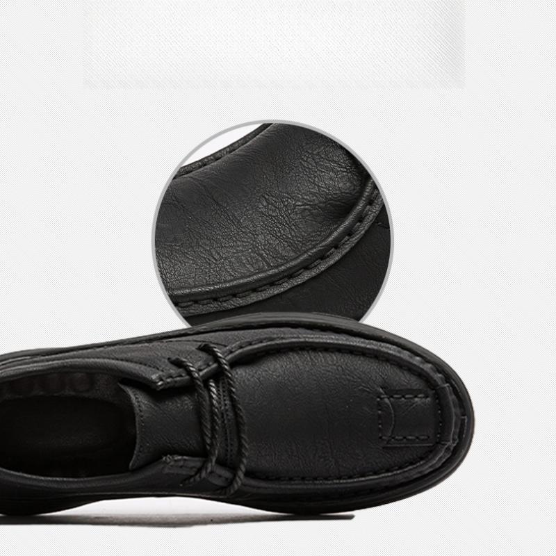 Men's Leather Shoes Lace Up Casual Sneakers Flats Walking Shoes