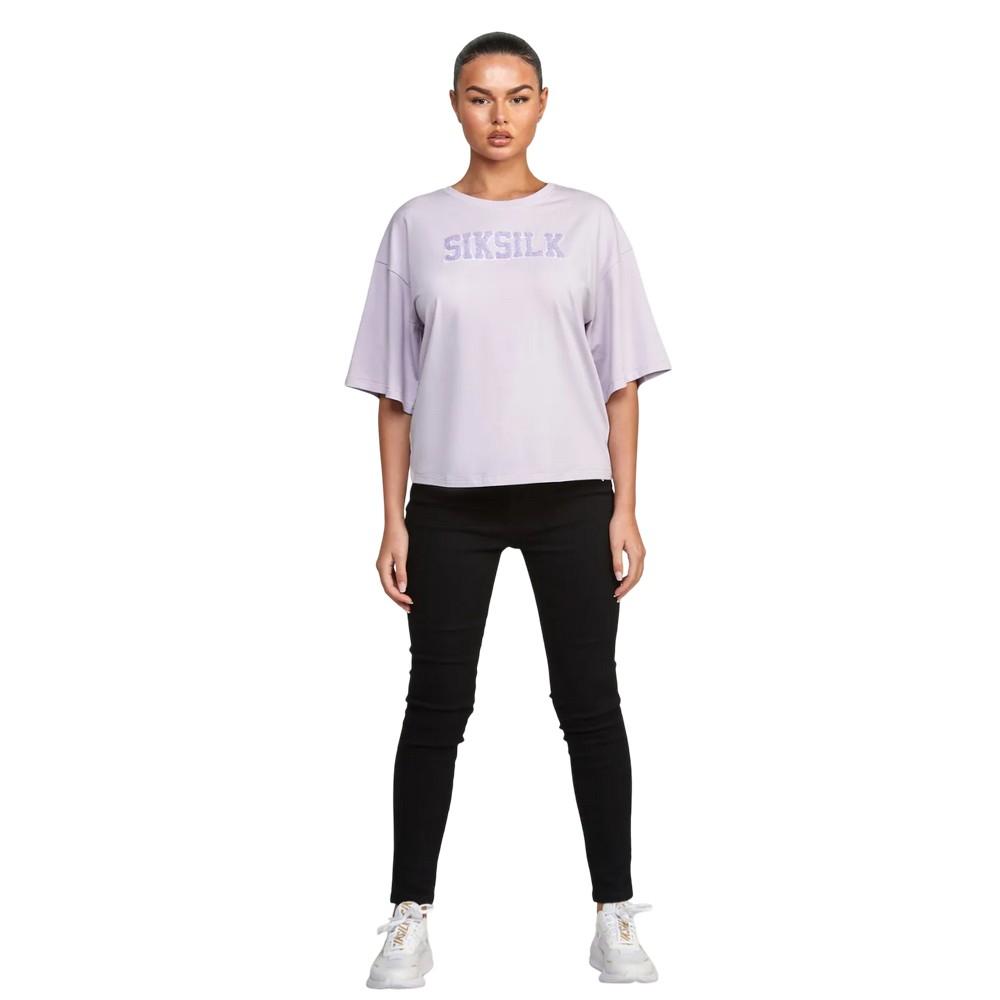 SikSilk Womens/Ladies Varsity Crop T-Shirt