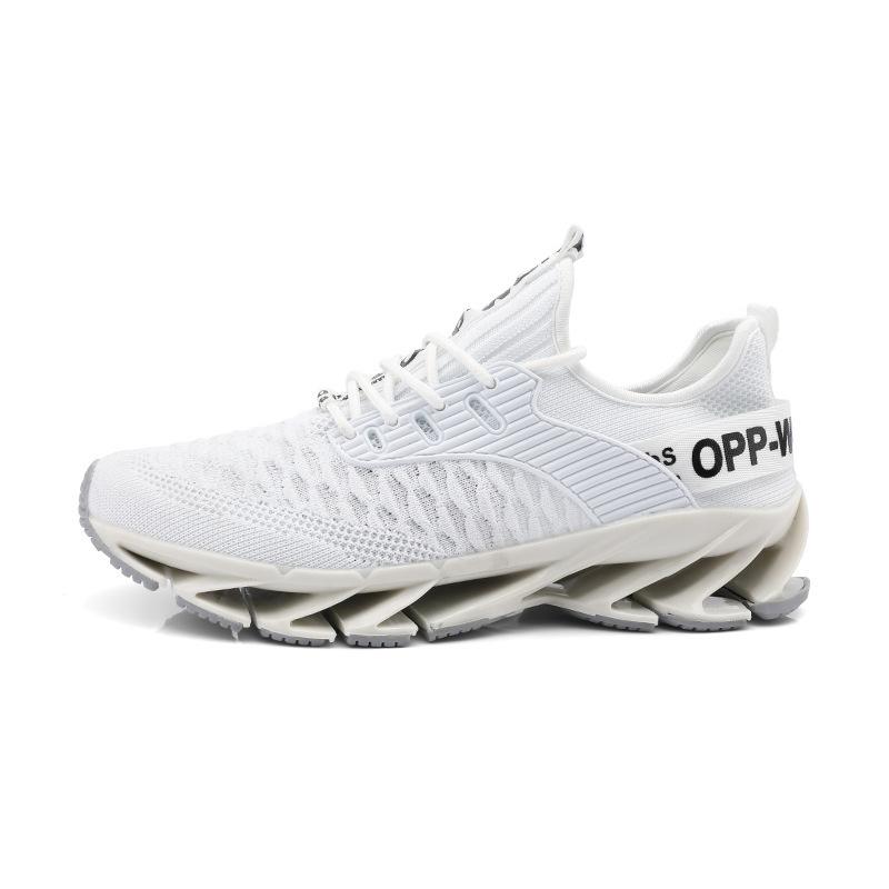 Men's shoes autumn breathable fly weaving casual men's trend blade fish scale sports