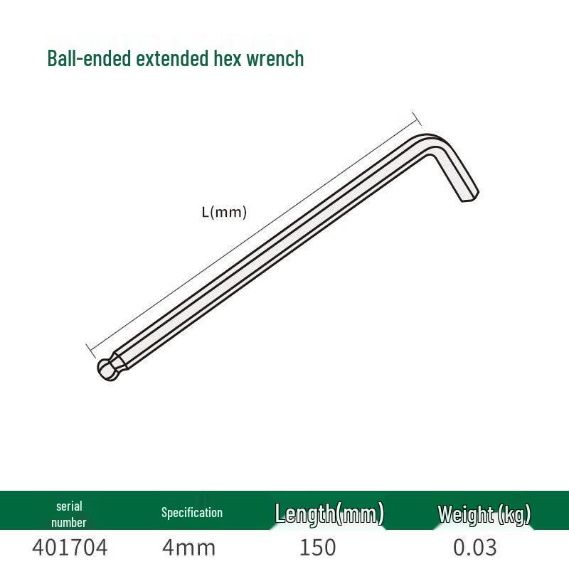 Changlu L-Shaped Ball End Metric Hex Key