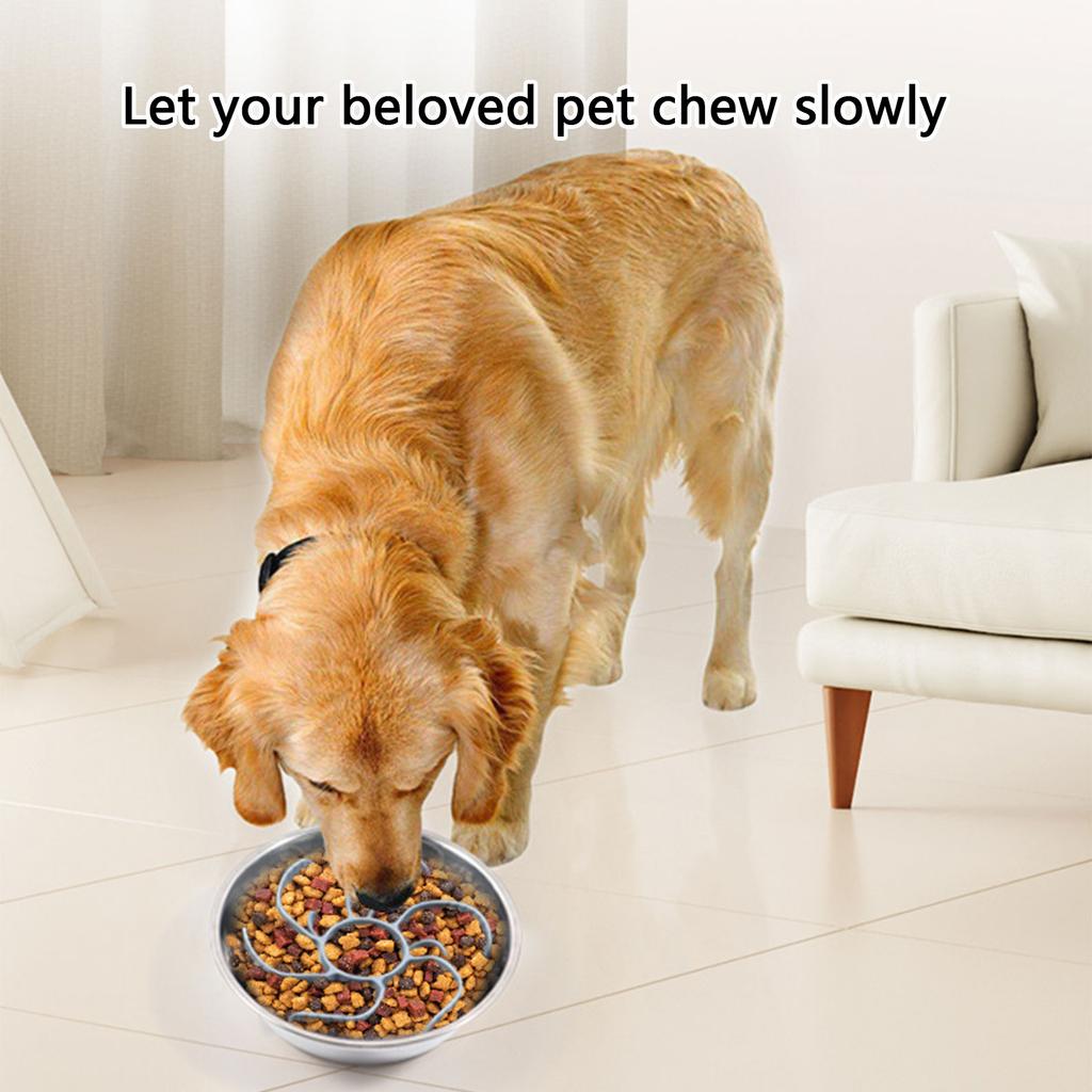 Slow Feeder Dog Bowl Insert With Strong Suction Cup NonSlip Silicone Pet Food Dispenser For Healthy Eating And Digestion