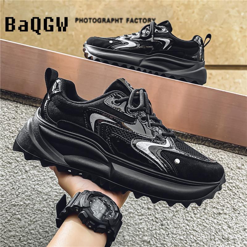 Klobiger Sneaker Herren Designer Reifensohle Laufschuhe Mode Lässig Mesh Atmungsaktives Gewebe Erhöhte Interne Plateauschuhe