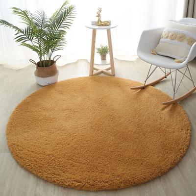 Soft Fluffy Round Carpets Children Bedside Rugs For Living Room Coffee Floor Mat Thick Plush Anti -Slip Solid Color
