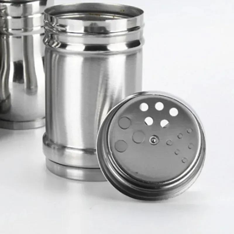 Salz-/Zuckerflasche, drehbarer Deckel, Mehrzweck-Edelstahl, 1 Stück, Küchenhelfer, Gewürz-/Pfefferstreuer, Gewürzglas, Gewürzdose