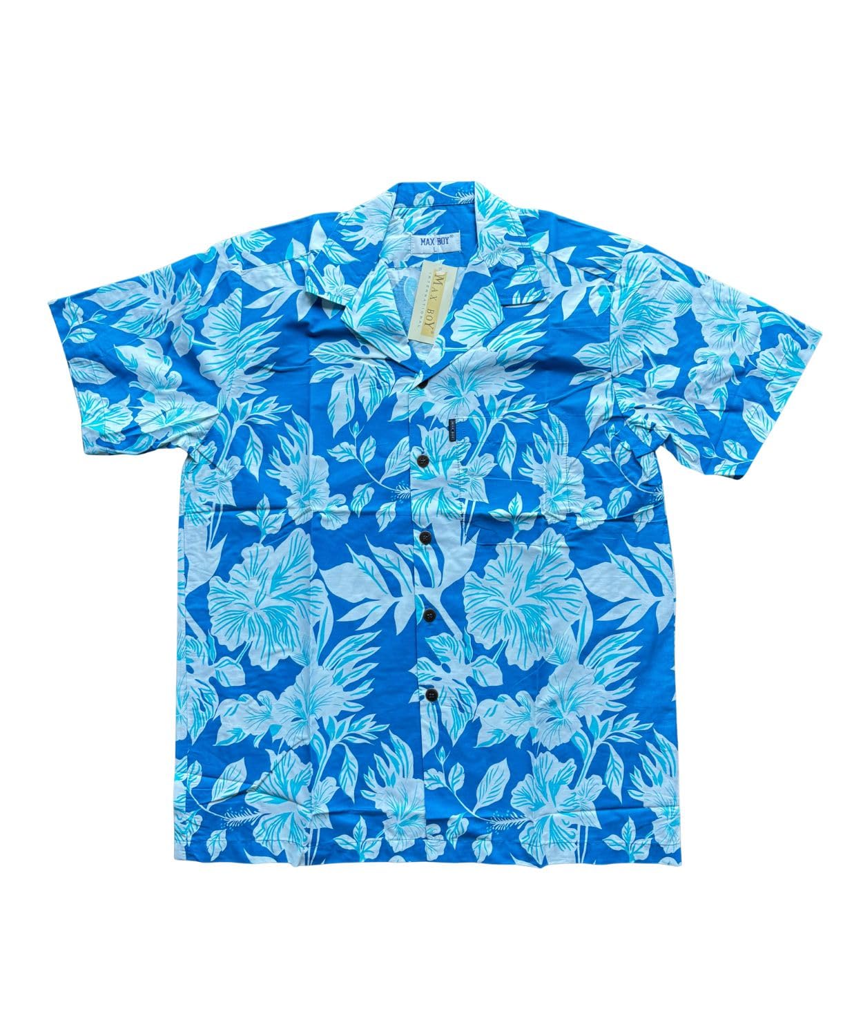 

Стильная рубашка Алоха для короткого летнего повседневного ношения с узором кариюси, гавайская, свободная, хлопковая, небесная [четыре листа], мужская, рукав, одежда, одежда, рубашка, воротник,