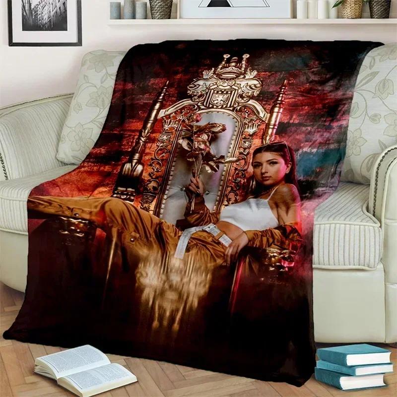 Beauty Plaid Eva Queen 3D Printing Blanket,Soft Throw Blanket for Home Bedroom Bed Sofa Picnic Travel Office Cover Blanket Kids 75X95CM