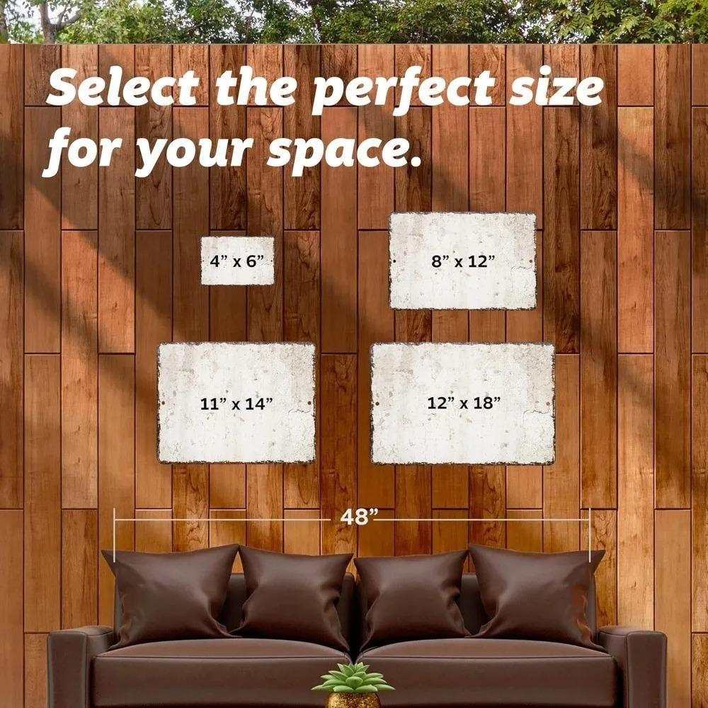 Personalized 8x12 Inch Retro Metal Sign, Waterproof Farmhouse Wall Decor for Garden Yard