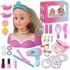 35-piece Doll Toy Set Styling Head Doll for Kids Hairdressing Set with Toy Hairdryer Girls Make Up , Girls Gifts Birthday Role Play Toys for Girl 4 5 