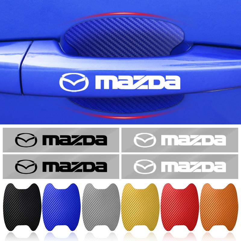 Car Door Sticker Carbon Fiber Scratches Auto Handle Protection Film For Mazda 3 6 CX5 2 CX3 CX9 MX5 RX8 Axela Demio MS CX5 2 Axela Demio Atenza MS GJI
