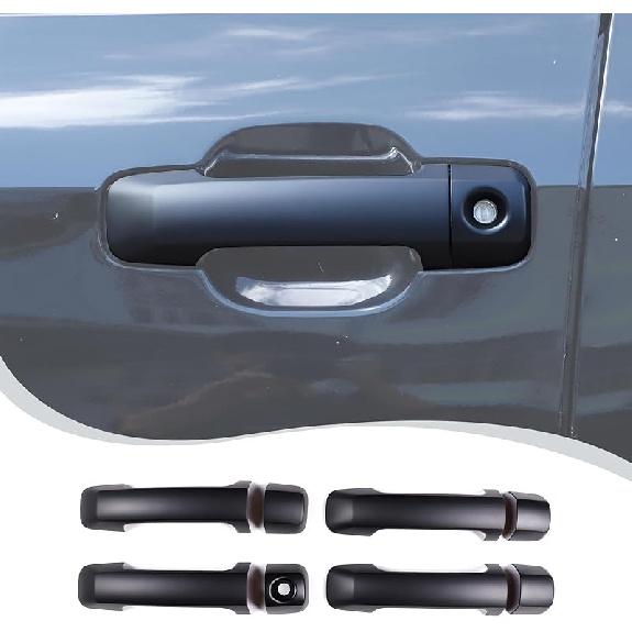 LLKUANG Накладка на ручку наружной двери автомобиля, подходит для Toyota Tundra 2007-2021 Sequoia 2008-2020, Защитная накладка на ручку наружной двери матовый черный