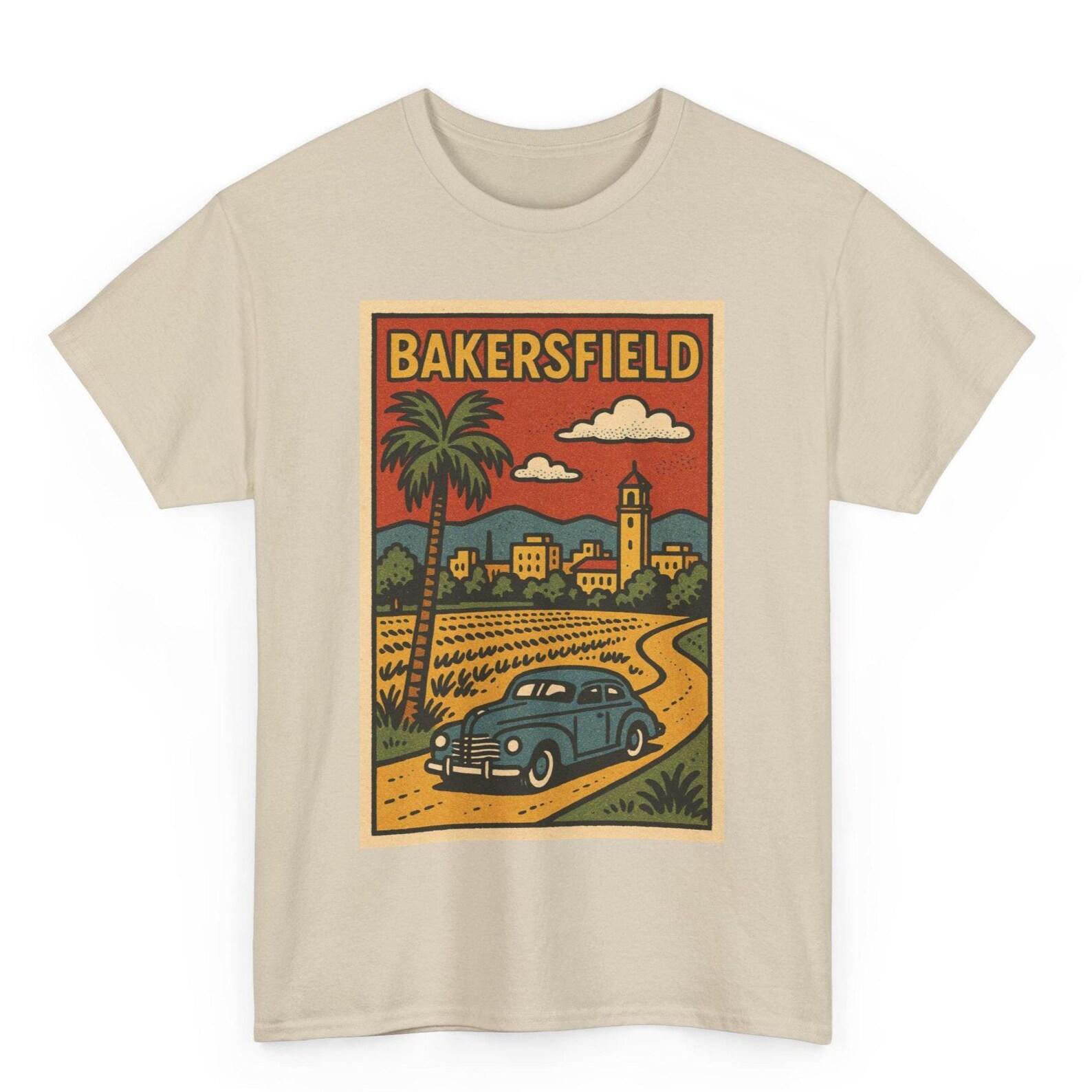 Bakersfield California T-Shirt: Retro Comic Style Graphic Tee S