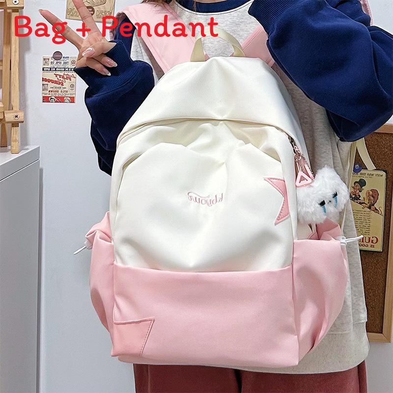 Youthful Harajuku Style Backpack With Nylon For School Girls
