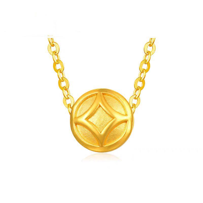 Pure Gold Slim Waist Abacus Pendant Necklace - Promotional Gift Style