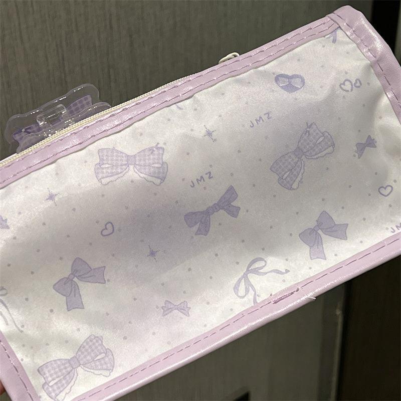 Cute Cartoon Translucent Pencil Case Double Layer Large Capacity Stationery Storage for Kids Students Art Class School Use