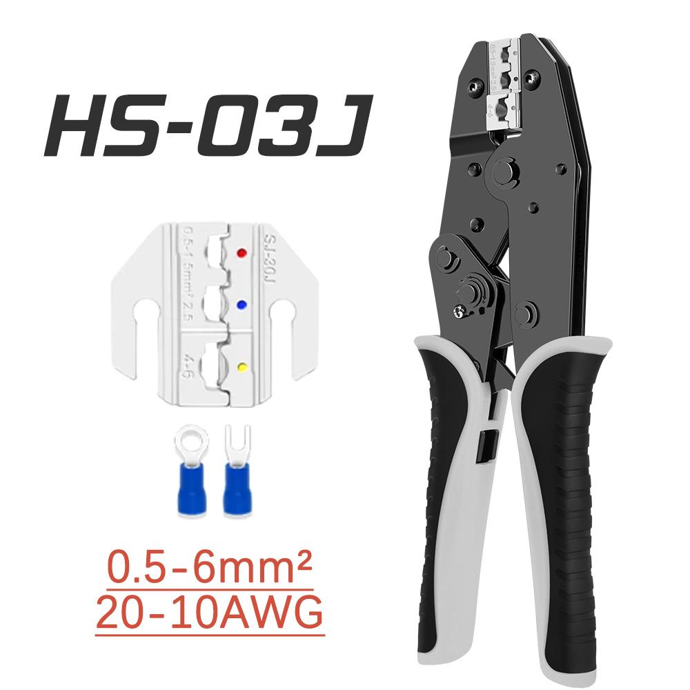 9 inches Ratcheting Wire Crimper Pliers 03B/10N/10WF/35WF/2546B/03J/125 Connectors Multi-functional Hand Crimping Tool