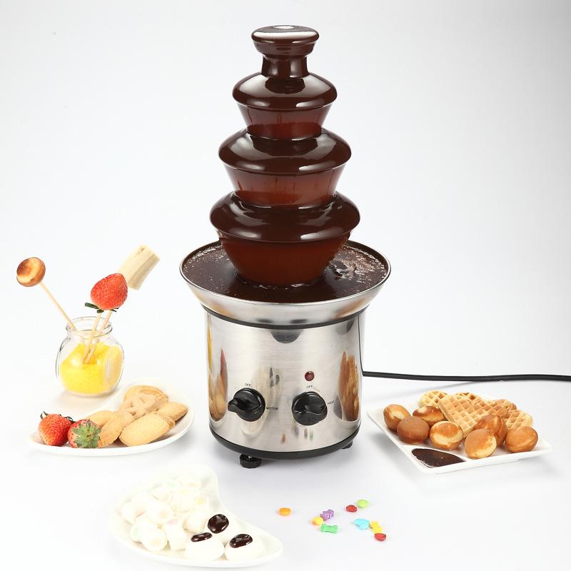 

Four-Tier Stainless Steel Chocolate Fountain Hot Pot for Events and Parties US Plug (110V)