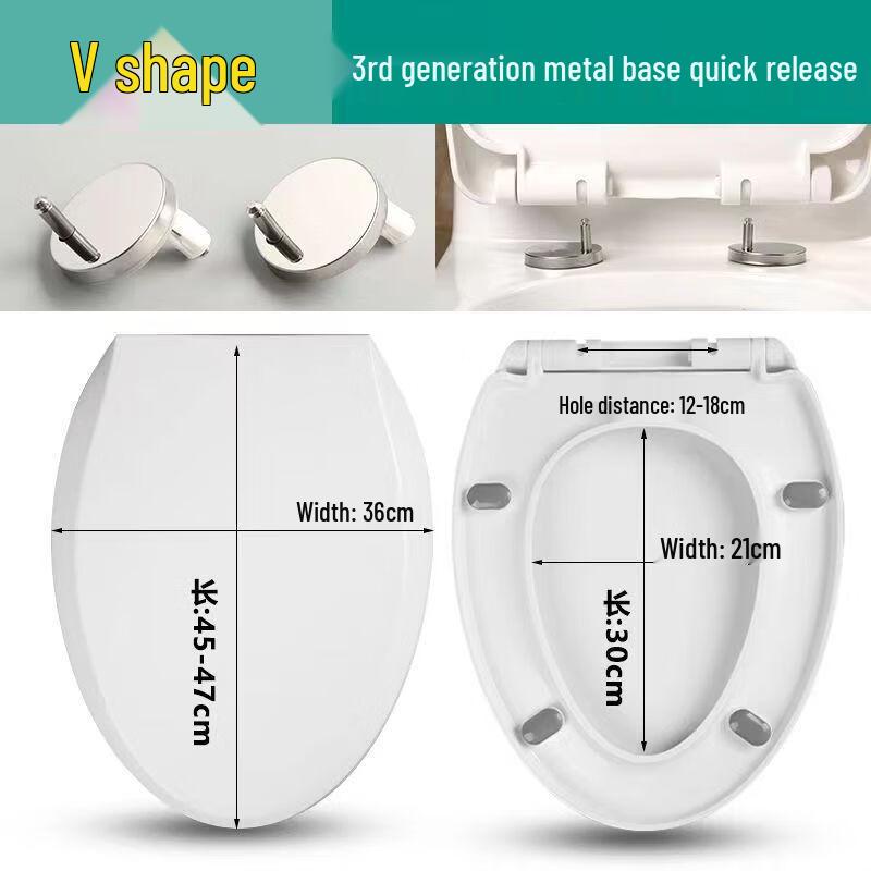 Miling V-Shape Thickened Top-Mount Deluxe Toilet Seat
