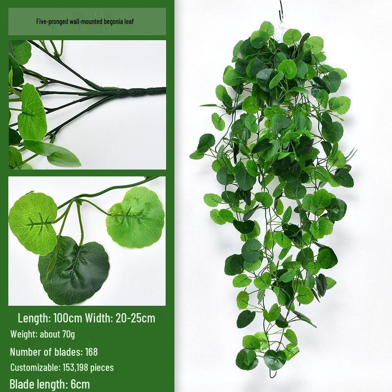 Green Radish Decorative Artificial Vines - Wall Hanging Leaf Ornaments