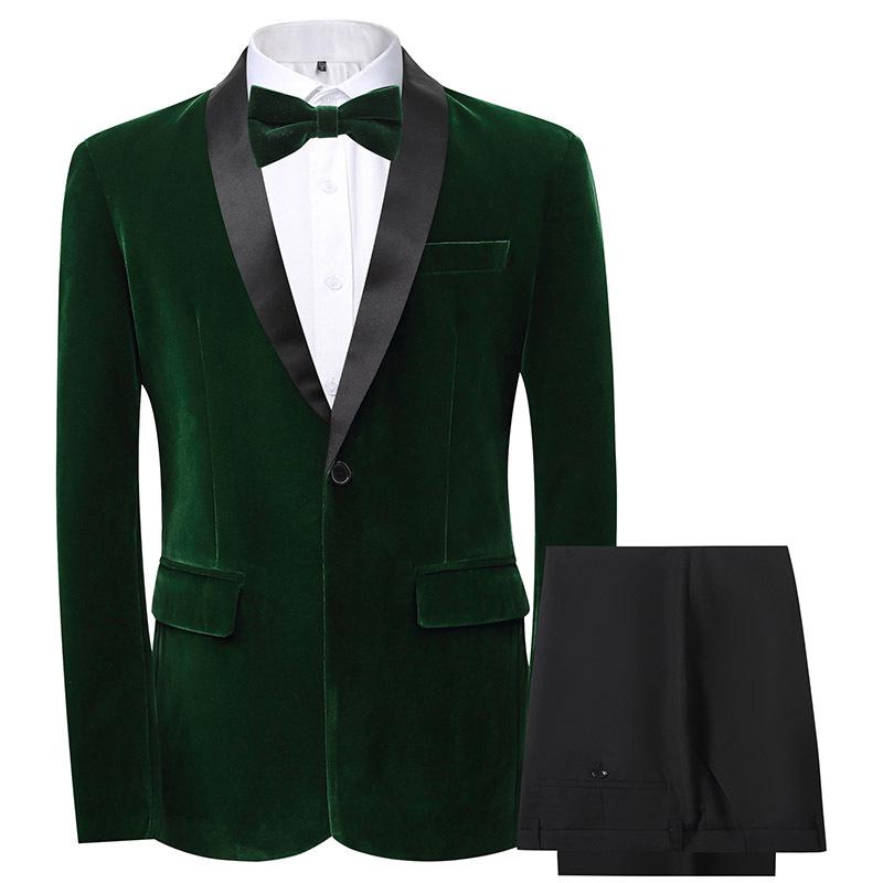Pánský třídílný oblek střihu slim fit v korejském stylu na svatby a business casual