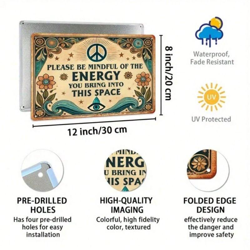 Vintage Metal Tin Sign for Kitchen Bar Cafe Wall Decor