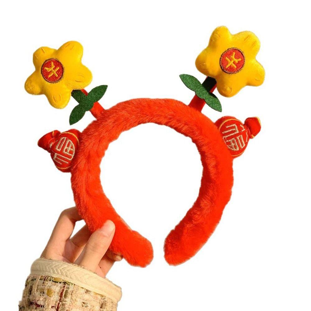 Mädchen Stirnband Chinesischer Stil Gesichtswasch-Haarband Reichtum Kinder Haarreif Kindergeschenke