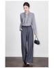 Tencel Wool Rabbit Ear Collar Lace-up Long Sleeve Women's Shirt for Autumn/Winter