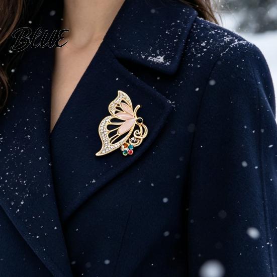 Anti-rust Brooch Zinc Alloy Pin Butterfly Shape Lapel Badge
