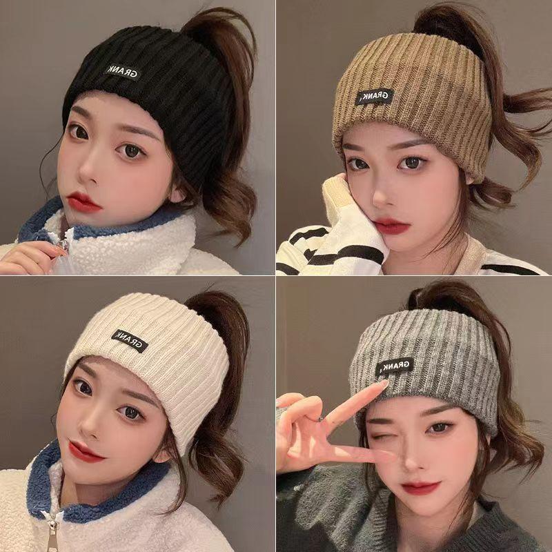 1Pcs Female Punk Elastic Headwear Women Winter Wide Headband Solid Color Knitted Warm Headwrap Sports Hair Bands Accessories