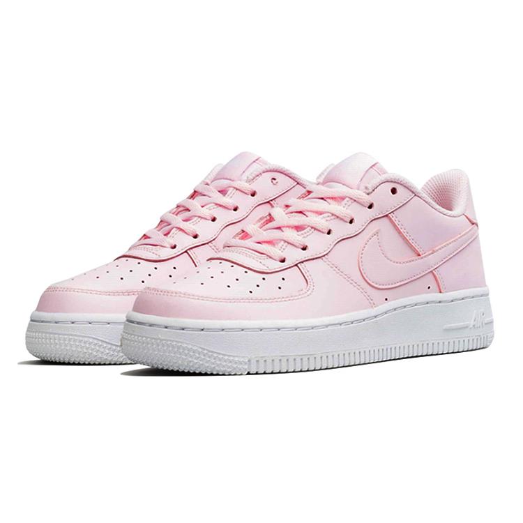 Nike Air Force 1 Leather Low Top Kids' Skateboarding Shoes Pink Teenagers CT6389-600