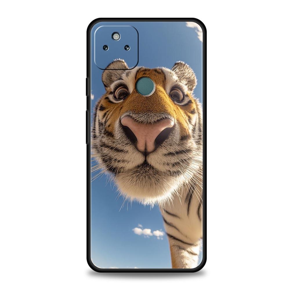 Phone Case Cover for Google Pixel 10 9 8 7 6 7A 6A Pro Shockproof Soft TPU 10 9 Pro XL Shell Capas Fundas Cartoon Tiger Pattern