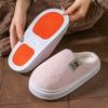 Non-slip Bottom Thermal Cotton Slippers Winter Home Piled Thickened Couple Cartoon Bear Plush Slippers