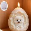 Eggs Shape Dog Embossed Silicone Molds Heat Resistant Food Grade Silicone for Epoxy Resin Making Candle Soap Chocolate