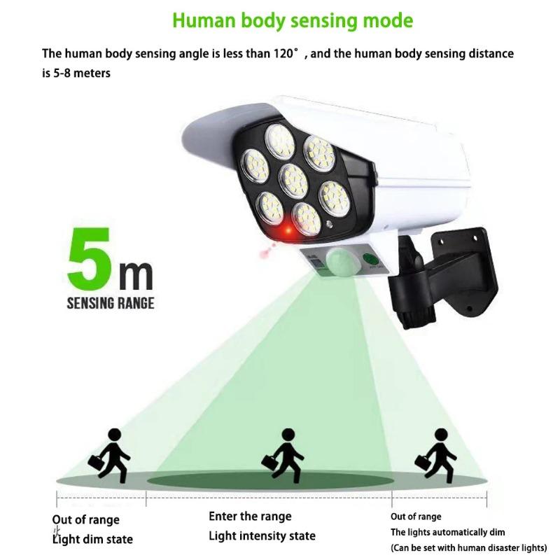 77Leds Solar Light LED Outdoor Solar Light Motion Sensor Solar Night Lamp Security Dummy Camera Lamp IP65 Waterproof Light