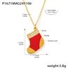 Mi Duoduo Christmas Gift: Cute Red Socks Pendant Necklace with Zircon, Gold-Plated Stainless Steel